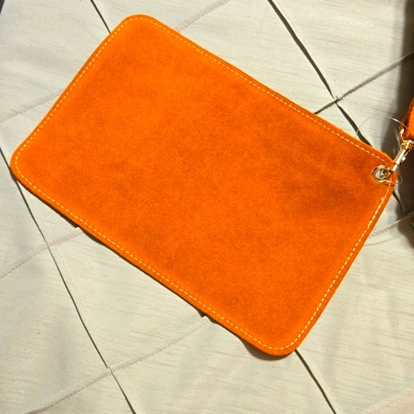 Italian orange suede hobo bag - Picture 8 of 16